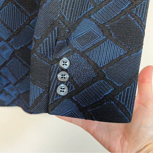 Vintage 70’s Geometric Mod Brocade Detroit Blazer Jacket - Picture 6 of 8